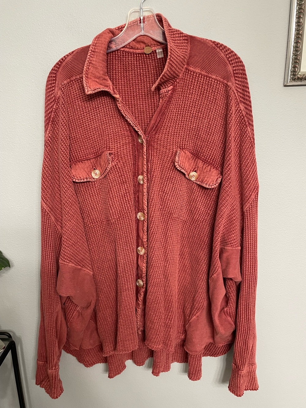 Free People Garnet Royale Waffle Knit One Scout Jacket size S